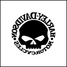 Load image into Gallery viewer, Harley Davidson Skull Vinyl Bumper Decal/Sticker