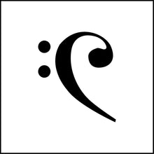 Load image into Gallery viewer, Bass Clef Music Note Vinyl Decal