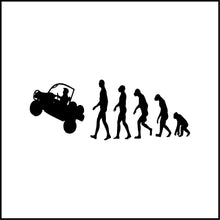Load image into Gallery viewer, Evolution Man to ATV/ Offroad Funny Vinyl Decal