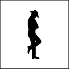 Load image into Gallery viewer, Cowboy Leaning Vinyl Decal