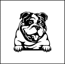 Load image into Gallery viewer, English Bulldog Peeking Dog Vinyl Decal