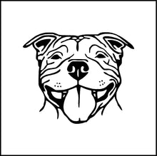 Load image into Gallery viewer, Pitbull Terrier Dog Head Vinyl Decal
