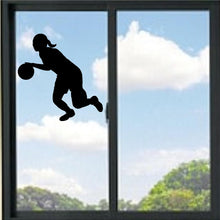 Load image into Gallery viewer, Girl Dribbling Basketball Vinyl Decal