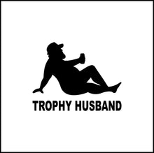 Load image into Gallery viewer, Trophy Husband Chubby Guy With Beer Mudflap Vinyl Decal
