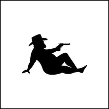 Load image into Gallery viewer, Chubby Guy/Cowboy #2 Mudflap Vinyl Decal