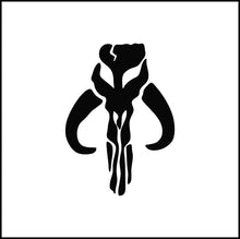 Load image into Gallery viewer, Mandalorian Mythosaur Skull Vinyl Decal