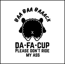 Load image into Gallery viewer, Sheep Back Up Please Don't Ride My Ass Funny Bumper Vinyl Decal