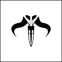 Load image into Gallery viewer, Jaster Mareel Mandalorian Skull Symbol Logo Vinyl Decal