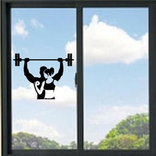 Load image into Gallery viewer, Couple Workout Silhouette Vinyl Decal