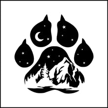 Load image into Gallery viewer, Mountain Nature Scene In Bear Paw Vinyl Decal
