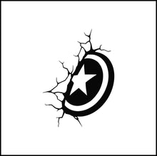 Load image into Gallery viewer, Shield Crashed Into Wall Vinyl Decal