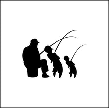 Load image into Gallery viewer, Fishing Buddies Kid And Grandpa/Dad #2 Vinyl Decal
