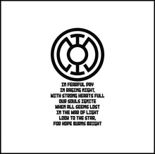 Load image into Gallery viewer, The Blue Lantern Oath DC Comics Vinyl Decal