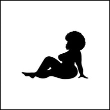 Load image into Gallery viewer, Thick/Chubby Woman With Afro Mudflap Vinyl Decal