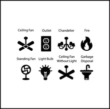 Load image into Gallery viewer, Set Of 8 Light Switch/Outlet Decals (Image Only, No Words) Vinyl Decal