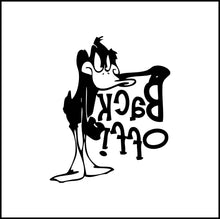 Load image into Gallery viewer, Back Off Daffy Duck Bumper Vinyl Decal