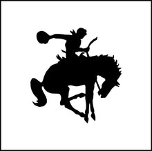 Load image into Gallery viewer, Cowboy Riding Bucking Horse #2 Vinyl Decal