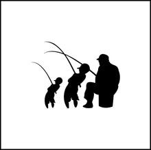 Load image into Gallery viewer, Fishing Buddies Kid And Grandpa/Dad #2 Vinyl Decal
