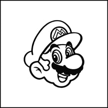 Load image into Gallery viewer, Mario Face/Head Vinyl Decal