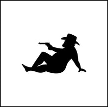 Load image into Gallery viewer, Chubby Guy/Cowboy #2 Mudflap Vinyl Decal