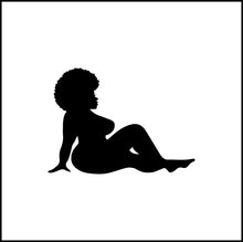 Load image into Gallery viewer, Thick/Chubby Woman With Afro Mudflap Vinyl Decal