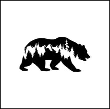 Load image into Gallery viewer, Bear With Mountains Vinyl Decal