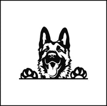 Load image into Gallery viewer, German Shepard Dog Peeking Vinyl Decal
