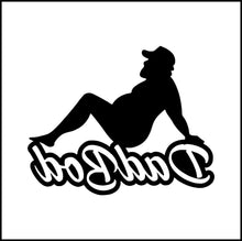 Load image into Gallery viewer, Dad Bod Guy Silhouette Vinyl Decal