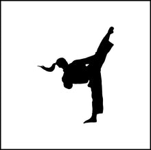Load image into Gallery viewer, Karate Kickboxing Girl Vinyl Decal