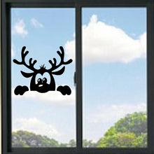 Load image into Gallery viewer, Peeking Reindeer Vinyl Decal