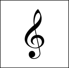 Load image into Gallery viewer, Treble Clef Music Note Vinyl Decal