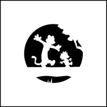 Load image into Gallery viewer, Calvin and Hobbes Circle Vinyl Decal
