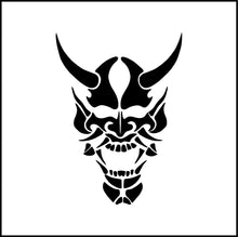 Load image into Gallery viewer, Samurai Demon Mask Vinyl Decal