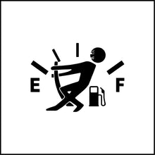 Load image into Gallery viewer, Guy Gas Gauge Funny Vinyl Decal