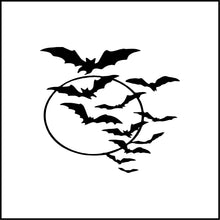 Load image into Gallery viewer, Bats And Moon Silhouette Vinyl Decal