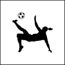 Load image into Gallery viewer, Girl Playing Soccer Vinyl Decal