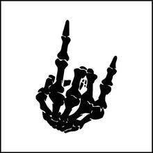 Load image into Gallery viewer, Skeleton Hand Rock On Vinyl Decal