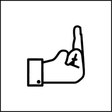 Load image into Gallery viewer, Hand Middle Finger Vinyl Decal