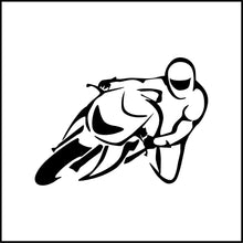 Load image into Gallery viewer, Leaning Bike Racer Vinyl Decal