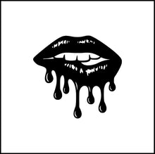 Load image into Gallery viewer, Bleeding Biting Lips Vinyl Decal