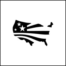Load image into Gallery viewer, America USA Outline/American Flag Vinyl Decal
