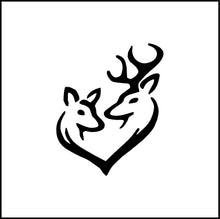 Load image into Gallery viewer, Buck and Doe Heart #2 Vinyl Decal