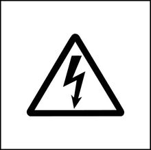 Load image into Gallery viewer, Warning High Voltage Symbol Vinyl Decal