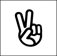 Load image into Gallery viewer, Hand Peace Sign Vinyl Decal