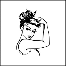 Load image into Gallery viewer, Rosie The Riveter Strong Woman Portrait Vinyl Decal