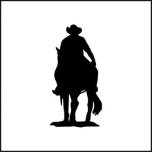 Load image into Gallery viewer, Cowboy Riding Horse Vinyl Decal