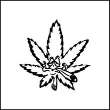 Load image into Gallery viewer, Pot Leaf Smoking Funny Vinyl Decal