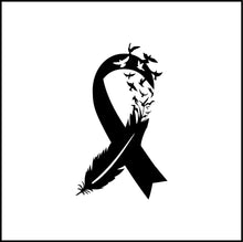 Load image into Gallery viewer, Feather Every Child Matters Ribbon Vinyl Decal