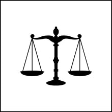 Load image into Gallery viewer, Law Scales Of Justice Symbol Vinyl Decal