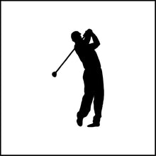 Load image into Gallery viewer, Guy Swinging Golf Club Vinyl Decal